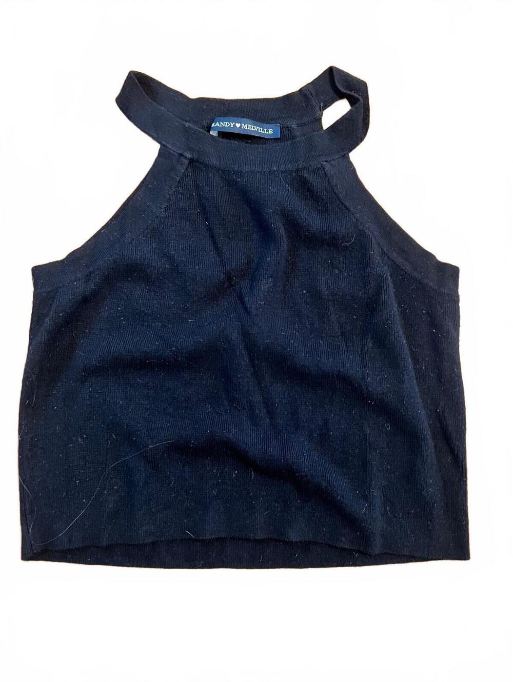 Brandy Melville Small Black Sleeveless Crop Top